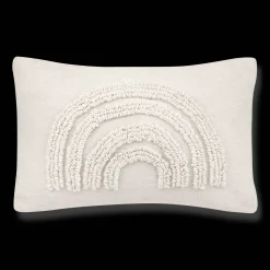 Online Anya Beige Tufted Rainbow Lumbar Throw Pillow Nursery Throw Pillows