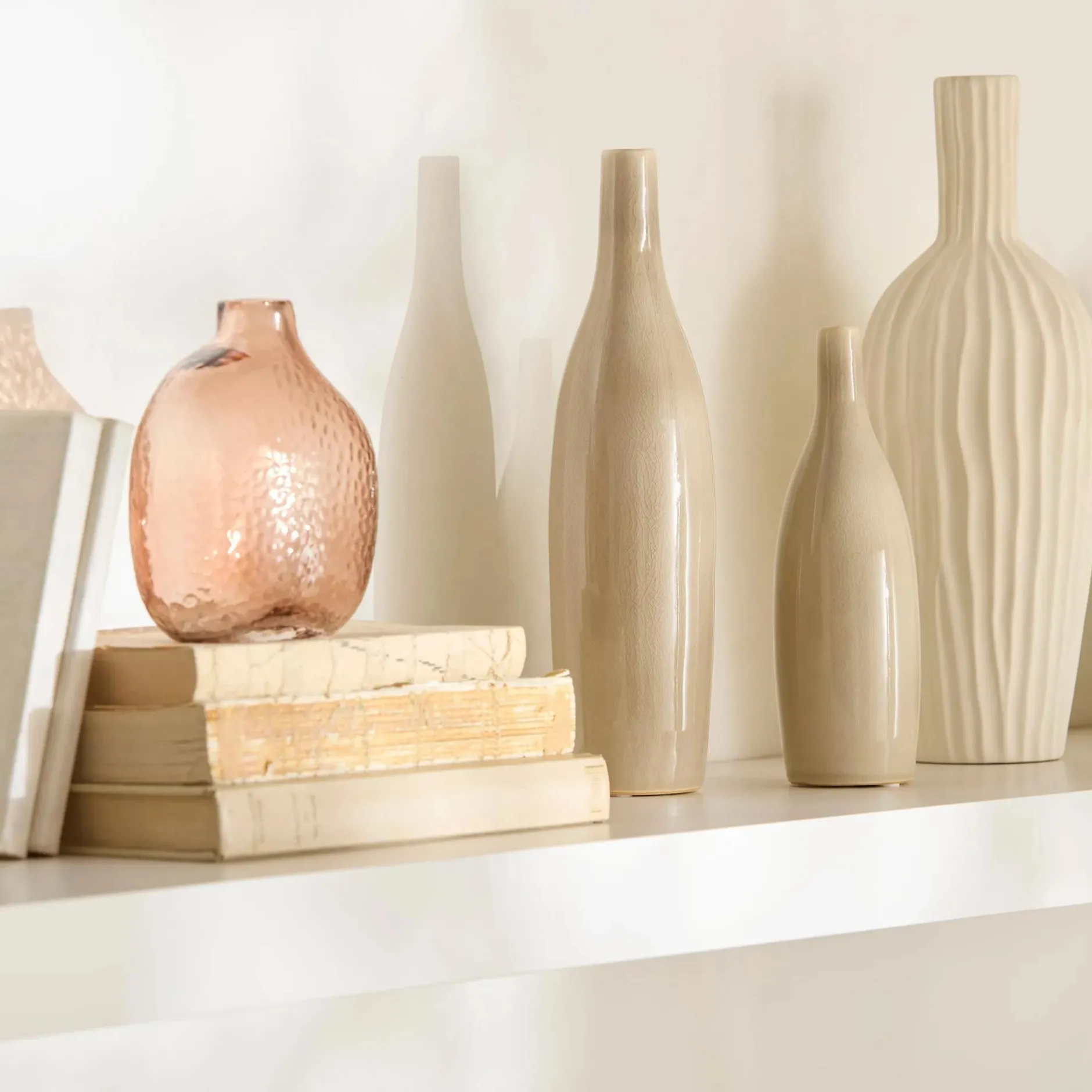 Hot Beige Ceramic Vase Modern Decorative Vases|Home Decorative Items & Objects