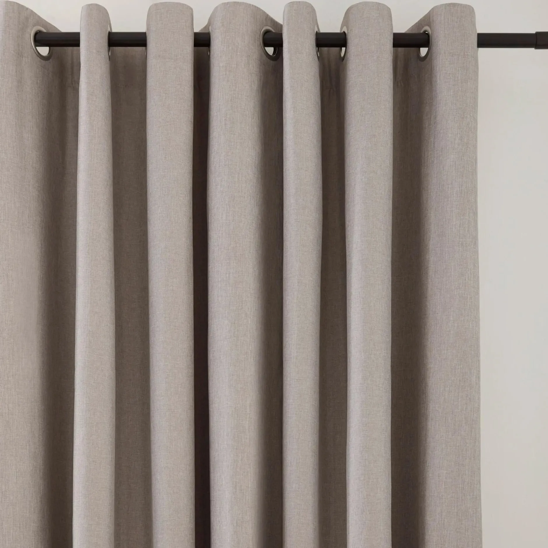 Discount Beige Chambray Blackout Curtain Sheer Curtains & Window Sheer Panels|Blackout Window Curtains