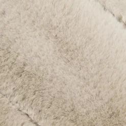 Beige Cougar Faux Fur Throw Pillow Decorative Throw Pillows