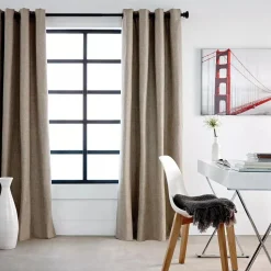 Hot Beige Darja Blackout Curtain Sheer Curtains & Window Sheer Panels|Blackout Window Curtains