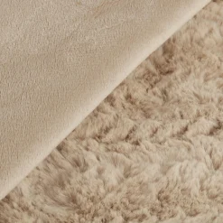 Hot Beige Ellyn Faux Fur Throw Decorative Throws & Blankets