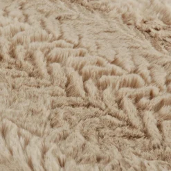 Hot Beige Ellyn Faux Fur Throw Decorative Throws & Blankets
