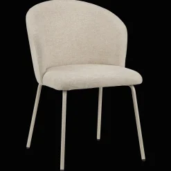 Online Beige Fabric and Metal Dining Chair Furniture Accessories|Dining Chairs