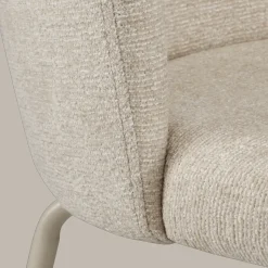 Online Beige Fabric and Metal Dining Chair Furniture Accessories|Dining Chairs