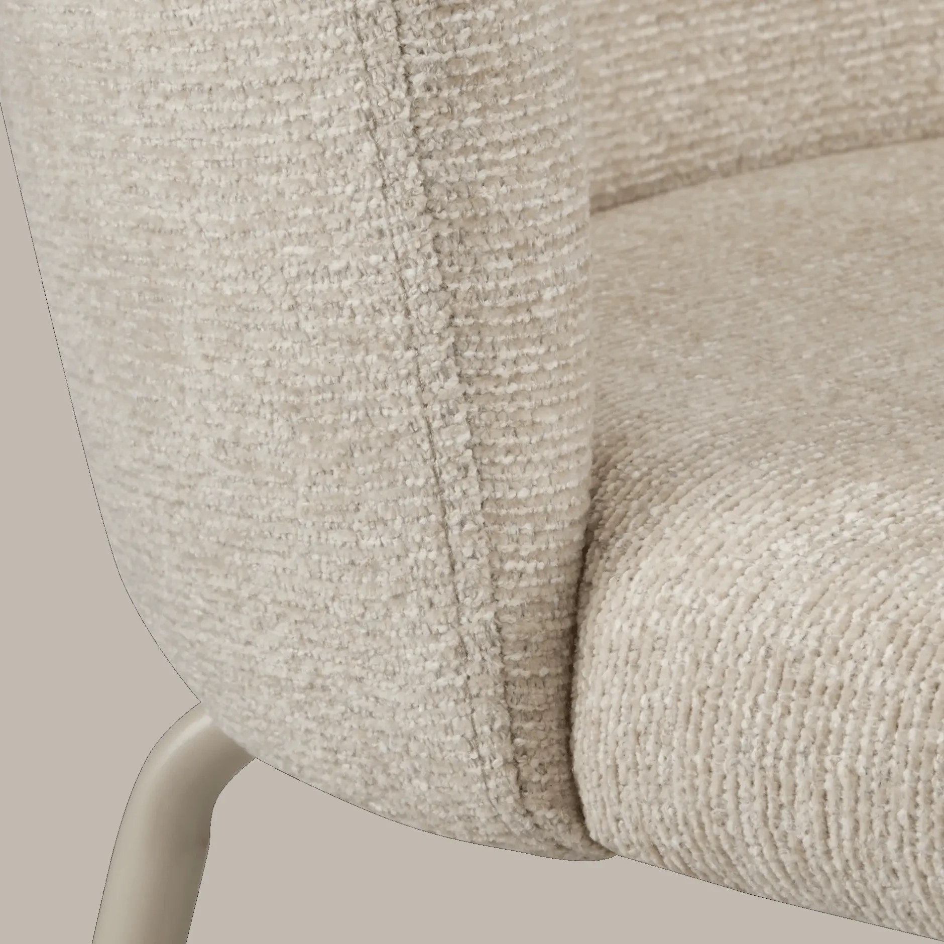 Online Beige Fabric and Metal Dining Chair Furniture Accessories|Dining Chairs