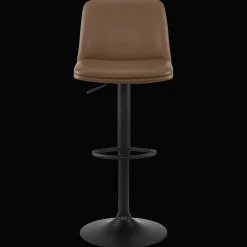 Discount Beige Faux Leather and Metal Bar Stool Furniture Accessories|Bar & Counter Stools