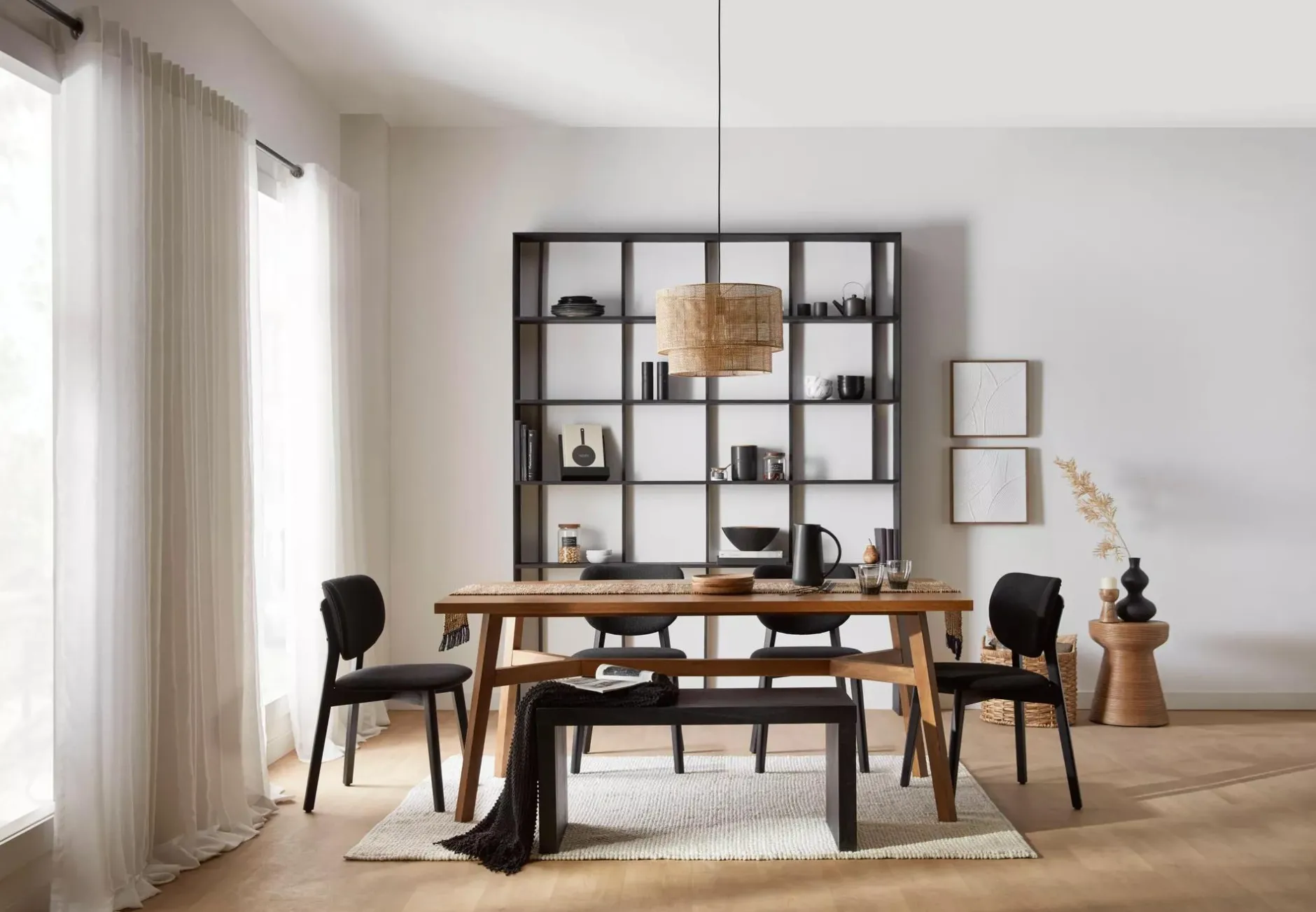 Best Black & Natural Table Runner Dinnerware|Tablecloths & Placemats