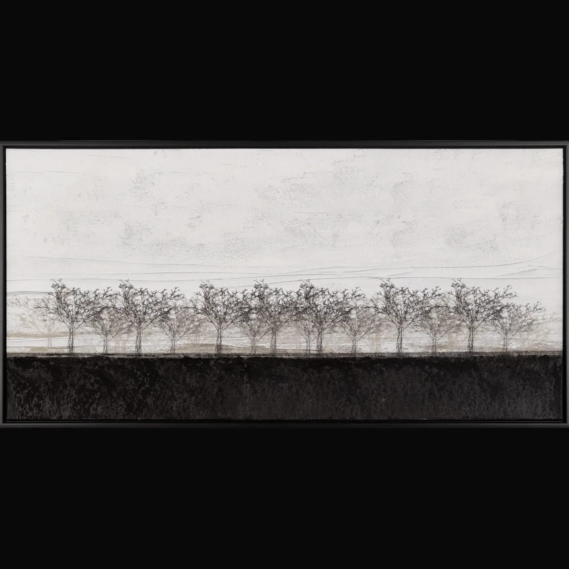 Sale Black and White Landscape Framed Art Oil Paintings