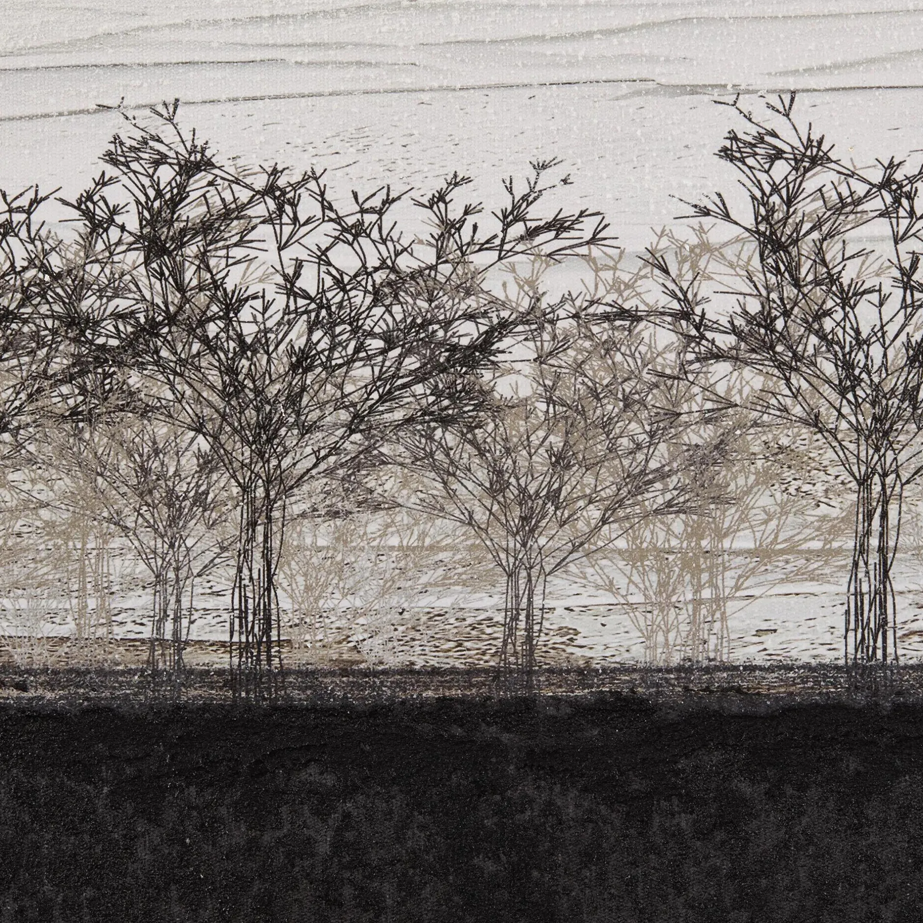 Sale Black and White Landscape Framed Art Oil Paintings