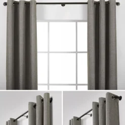 Sale Black Blackout Rod Set - Diameter 25/28 mm Curtain Rods