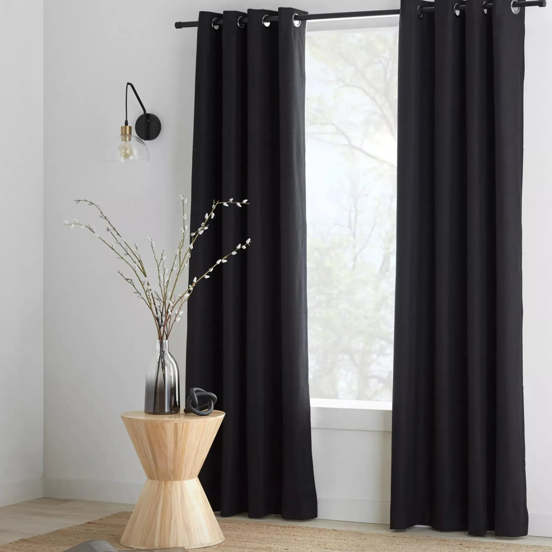 Best Black Chita Blackout Curtain Sheer Curtains & Window Sheer Panels|Blackout Window Curtains