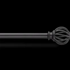 Black Coppola Curtain Rod Set - Diameter 25 mm Curtain Rods
