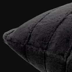 Hot Black Cougar Faux Fur Throw Pillow Decorative Throw Pillows