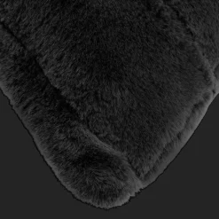 Hot Black Cougar Faux Fur Throw Pillow Decorative Throw Pillows