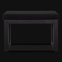 New Black Fabric and Wood Bench Entryway Benches Ottomans And Poufs|Ottomans & Benches