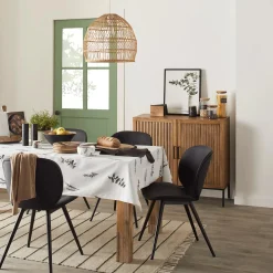 Discount Black Faux Leather and Black Metal Chair Furniture Accessories|Dining Chairs