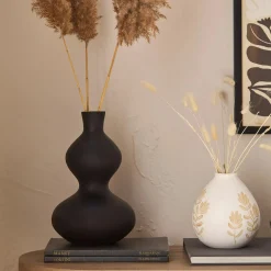 Online Black Hourglass Bubble Vase Modern Decorative Vases|Home Decorative Items & Objects