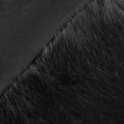 New Black Logan Faux Fur Throw Decorative Throws & Blankets