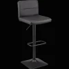 Clearance Black Matte Faux Leather and Metal Adjustable Bar Stool Furniture Accessories|Bar & Counter Stools