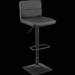 Clearance Black Matte Faux Leather and Metal Adjustable Bar Stool Furniture Accessories|Bar & Counter Stools
