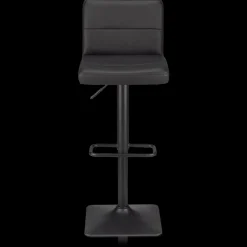 Clearance Black Matte Faux Leather and Metal Adjustable Bar Stool Furniture Accessories|Bar & Counter Stools
