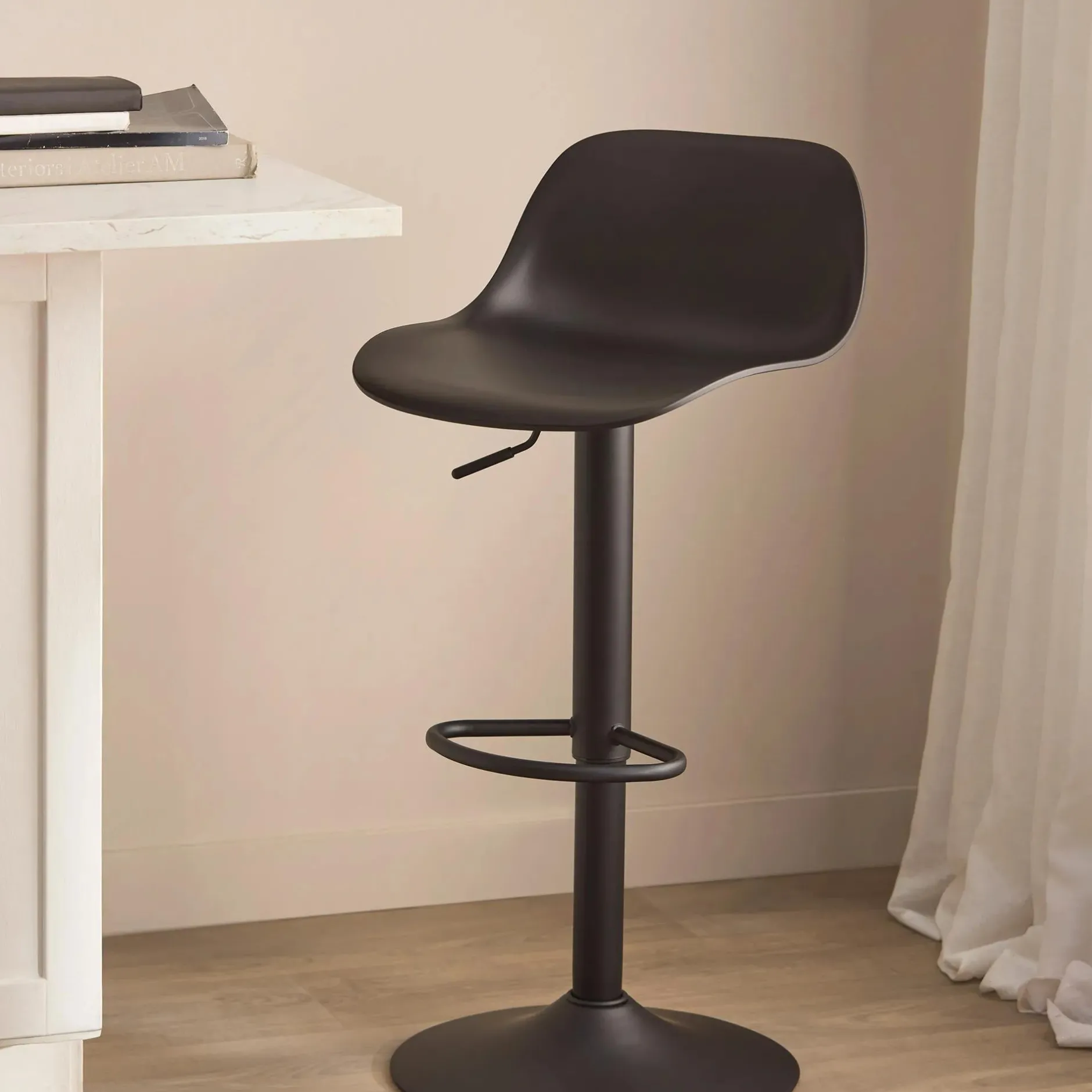 Online Black Metal & Plastic Bar Stool Furniture Accessories|Bar & Counter Stools