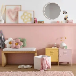 Hot Black Metal Locker Side Table Junior Bedroom Furniture