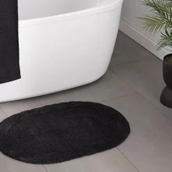 Best Black Oval Tufted Bath Mat Bath Mats