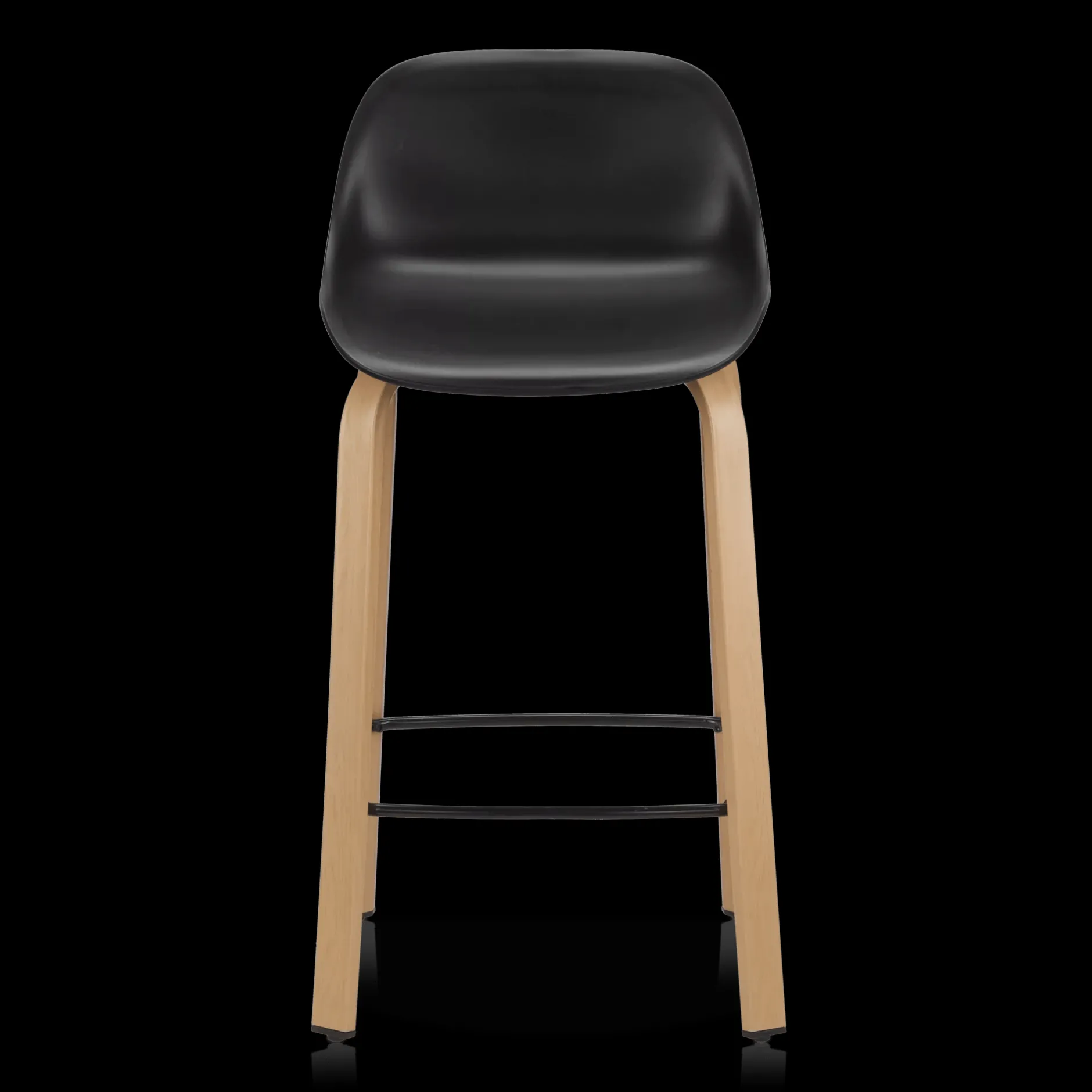 Best Black Plastic and Wood Metal Veneer Counter Stool Furniture Accessories|Bar & Counter Stools
