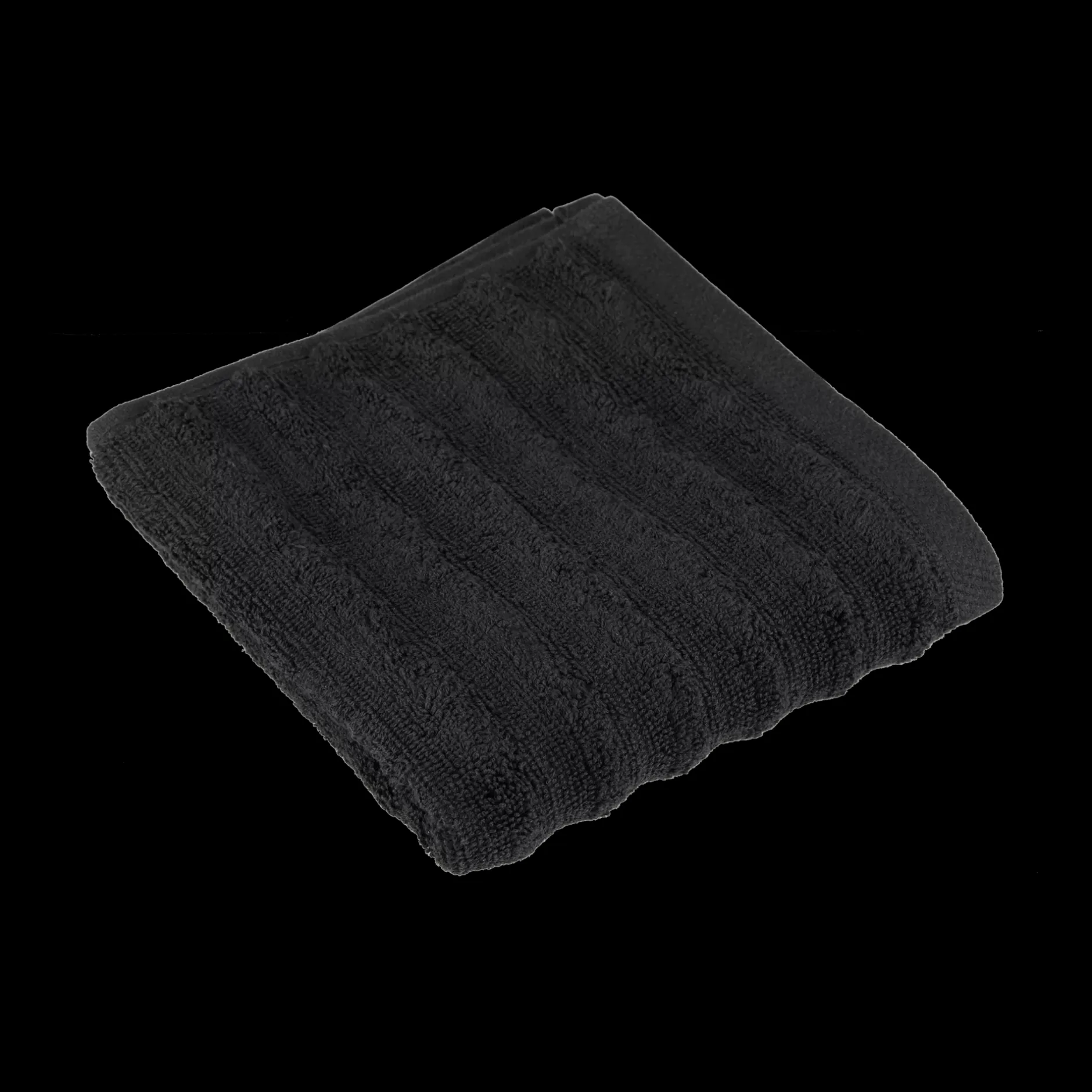 Discount Black Ribbed Hand Towel Bath Towels