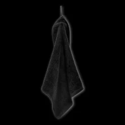 Clearance Black Set of 6 Large Washcloths Bath Towels