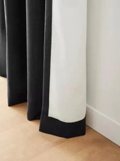 Sale Black Taha Rod Pocket Back Tab Blackout Curtain Sheer Curtains & Window Sheer Panels|Blackout Window Curtains