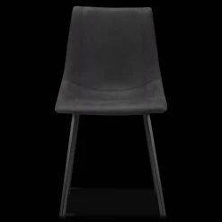 Hot Black Textured Faux Leather and Metal Dining Chair Furniture Accessories|Dining Chairs