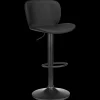 Sale Black Textured Faux Leather & Metal Adjustable Bar Stool Furniture Accessories|Bar & Counter Stools