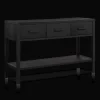 Online Black Veneer 3-Drawer Console Furniture Accessories|Consoles