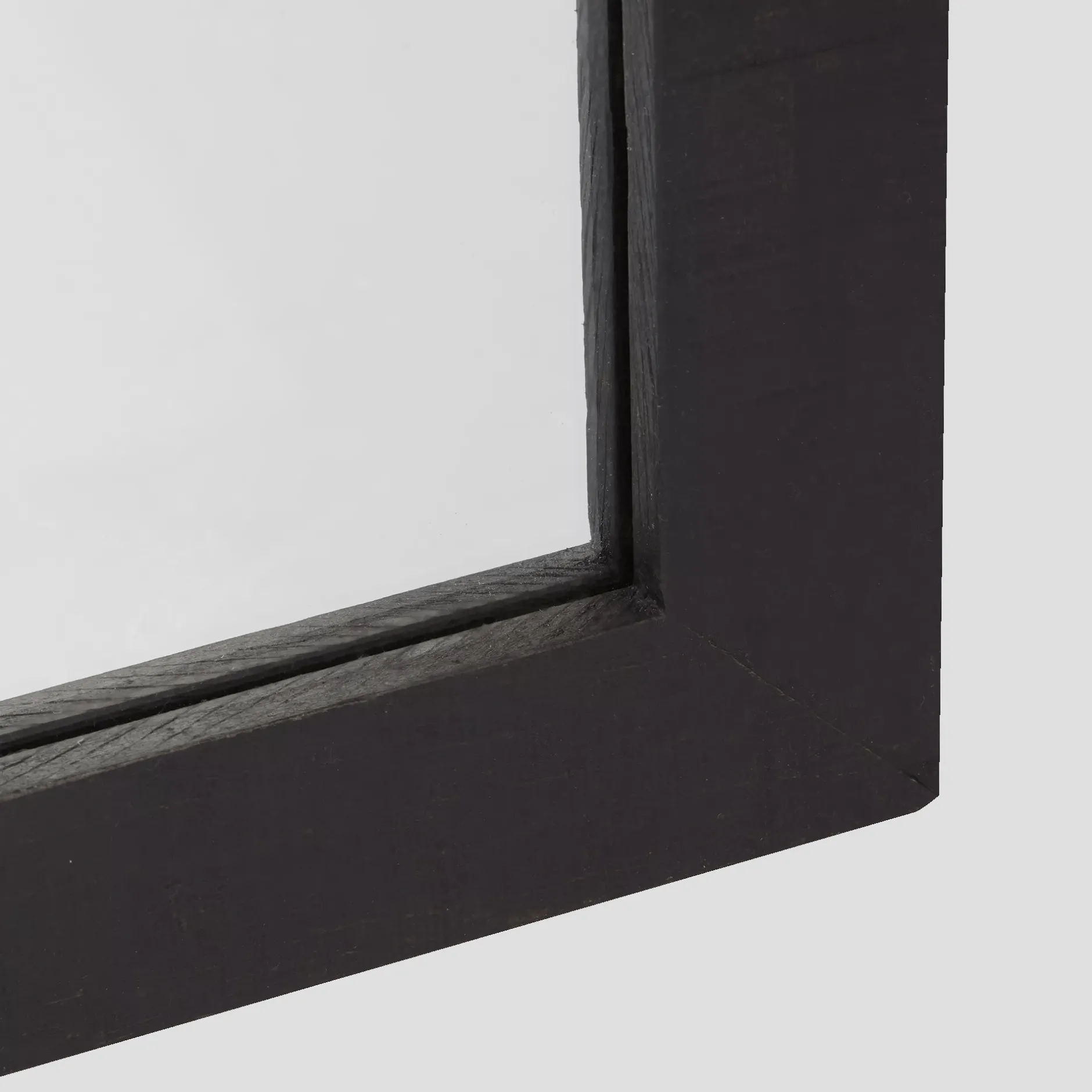 Black Wood Rail Mirror Mirrors
