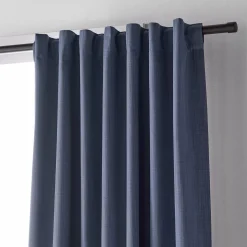 Outlet Blue Vence Blackout Curtain with Hidden Back Tab Sheer Curtains & Window Sheer Panels|Blackout Window Curtains