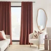 Outlet Brick Taha Rod Pocket Back Tab Blackout Curtain Sheer Curtains & Window Sheer Panels|Blackout Window Curtains
