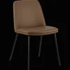 Sale Brown Faux Leather and Metal Dining Chair Furniture Accessories|Dining Chairs