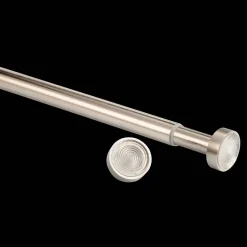 Brushed Nickel Curtain Tension Rod - Diameter 22/25 mm Curtain Rods