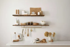 Clearance Ceramic & Wood Butter Dish Dinnerware|Kitchen & Dining Accessories