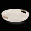 Outlet Ceramic Tray with Rope on Handles Home Decorative Items & Objects