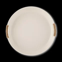 Outlet Ceramic Tray with Rope on Handles Home Decorative Items & Objects