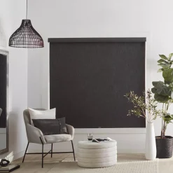 Outlet Charcoal Chita Cordless Blackout Roller Shade Window Blinds & Shades