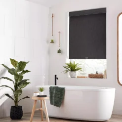 Outlet Charcoal Chita Cordless Blackout Roller Shade Window Blinds & Shades