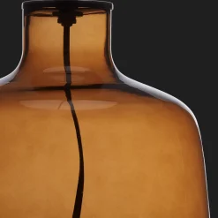 Best Cognac Transparent Glass Table Lamp with Shade Table Lamps