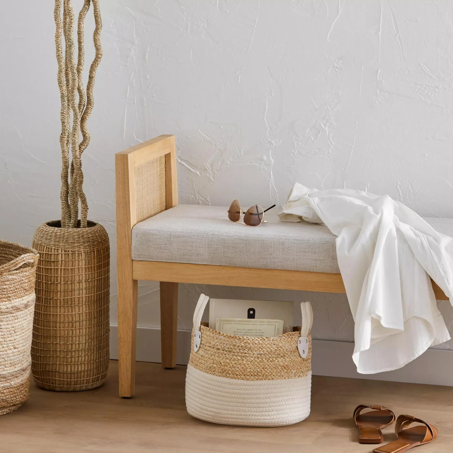 Best Corn Fiber and Cotton Rope Storage Basket Storage Baskets & Hampers|Storage & Baskets