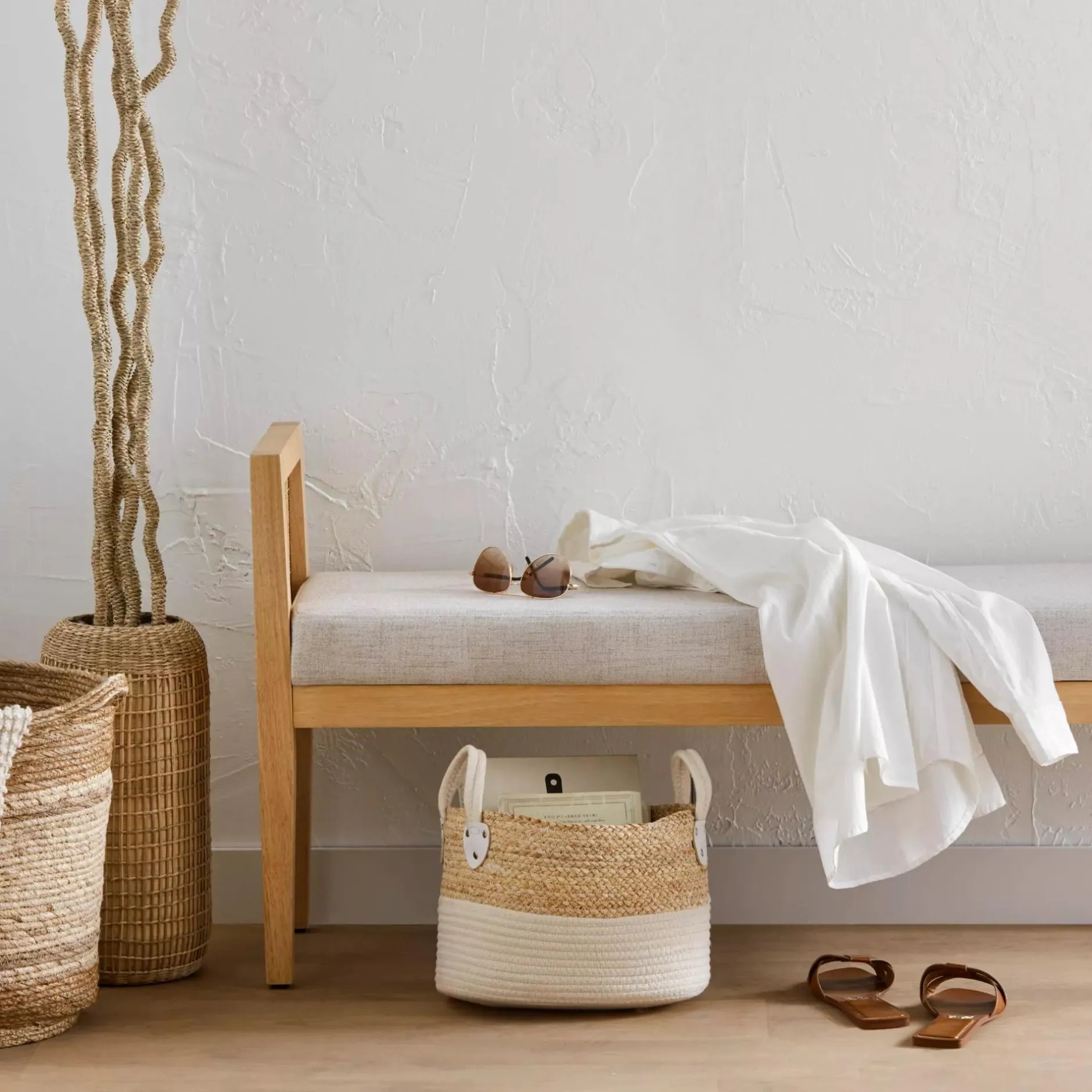 Best Corn Fiber and Cotton Rope Storage Basket Storage Baskets & Hampers|Storage & Baskets