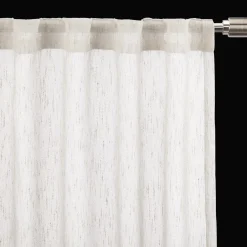 Outlet Cream Eneca Back-Tab/Rod-Pocket Curtain Sheer Curtains & Window Sheer Panels